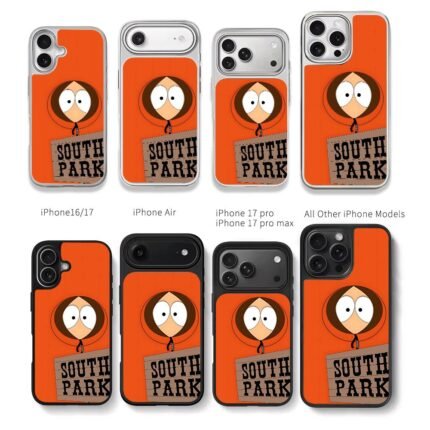 South Park Kenny cartoon orange art Chris Brown Phone Case Black Electroplated Silver For Iphone 11 To 17
