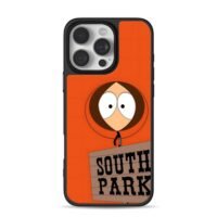 South Park Kenny cartoon orange art iPhone 16 Pro Max Black Case