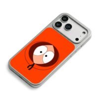 South Park Kenny face on orange iPhone 17 Pro Max Electroplated Silver Case2