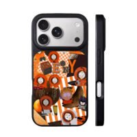 South Park Kenny orange collage iPhone 17 Pro Max Black Case