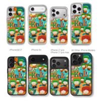 South Park Kyle Nike collage Chris Brown Phone Case Black Electroplated Silver For Iphone 11 To 17
