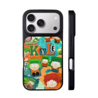 South Park Kyle Nike collage iPhone 17 Pro Max Black Case
