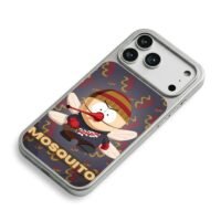 South Park mosquito character iPhone 17 Pro Max Electroplated Silver Case2
