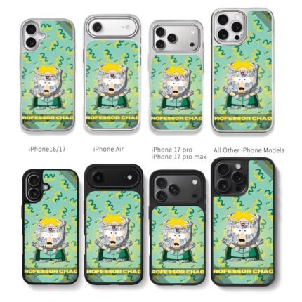 South Park Professor Chaos cartoon Chris Brown Phone Case Black Electroplated Silver For Iphone 11 To 17