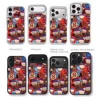 South Park Stan Marsh collage art Chris Brown Phone Case Black Electroplated Silver For Iphone 11 To 17