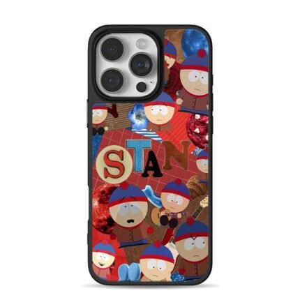 South Park Stan Marsh collage art iPhone 16 Pro Max Black Case