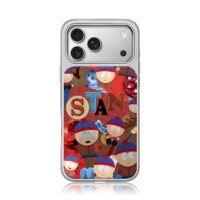 South Park Stan Marsh collage art iPhone 17 Pro Max Electroplated Silver Case1
