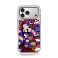 South Park Stan sticker collage iPhone 17 Pro Max Electroplated Silver Case1
