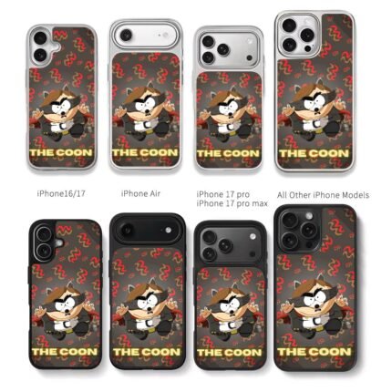 South Park The Coon raccoon pattern Chris Brown Phone Case Black Electroplated Silver For Iphone 11 To 17
