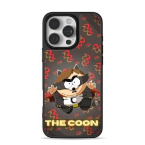 South Park The Coon raccoon pattern iPhone 16 Pro Max Black Case