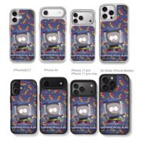 South Park Tupperware flame pattern Chris Brown Phone Case Black Electroplated Silver For Iphone 11 To 17