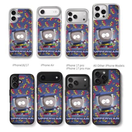 South Park Tupperware flame pattern Chris Brown Phone Case Black Electroplated Silver For Iphone 11 To 17