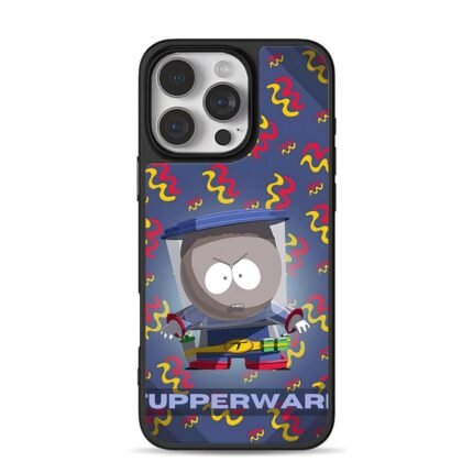 South Park Tupperware flame pattern iPhone 16 Pro Max Black Case