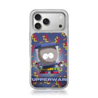South Park Tupperware flame pattern iPhone 17 Pro Max Electroplated Silver Case1