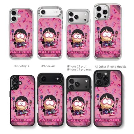SouthParkCallGirlSelfiePhonesPink Chris Brown Phone Case Black Electroplated Silver For Iphone 11 To 17