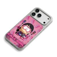 SouthParkCallGirlSelfiePhonesPink iPhone 17 Pro Max Electroplated Silver Case2