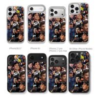 SP Perez F1 Red Bull racing car Chris Brown Phone Case Black Electroplated Silver For Iphone 11 To 17