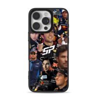 SP Perez F1 Red Bull racing car iPhone 16 Pro Max Black Case