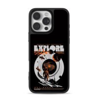 Space explore astronaut galaxy iPhone 16 Pro Max Black Case