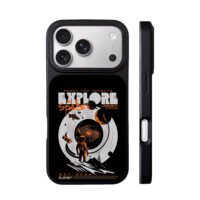 Space explore astronaut galaxy iPhone 17 Pro Max Black Case