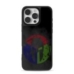 Spartan helmet tricolor circle logo iPhone 16 Pro Max Black Case