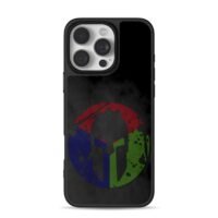 Spartan helmet tricolor circle logo iPhone 16 Pro Max Black Case