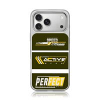 Speed racing active perfect print iPhone 17 Pro Max Electroplated Silver Case1