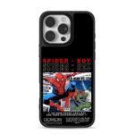 Spider Boy vs Lizard comic print iPhone 16 Pro Max Black Case