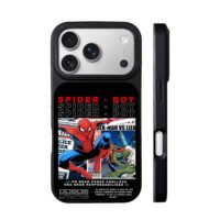 Spider Boy vs Lizard comic print iPhone 17 Pro Max Black Case