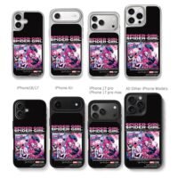 Spider Girl Gwen Marvel comic art Chris Brown Phone Case Black Electroplated Silver For Iphone 11 To 17