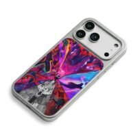 Spider Man Across Spider Verse iPhone 17 Pro Max Electroplated Silver Case2