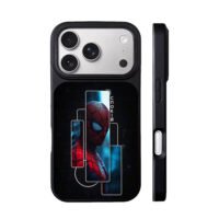 Spiderman geometric split dark art iPhone 17 Pro Max Black Case