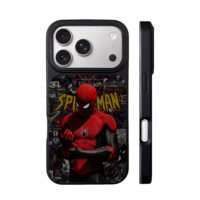 Spiderman Marvel comic collage iPhone 17 Pro Max Black Case