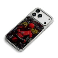Spiderman Marvel comic collage iPhone 17 Pro Max Electroplated Silver Case2