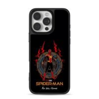 SpiderMan NoWayHome suit circle iPhone 16 Pro Max Black Case
