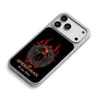 SpiderMan NoWayHome suit circle iPhone 17 Pro Max Electroplated Silver Case2