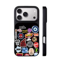 Spiderman vans bazinga pop stickers iPhone 17 Pro Max Black Case
