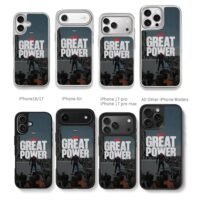 Spiderman with great power on car Chris Brown Phone Case Black Electroplated Silver For Iphone 11 To 17