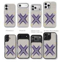 Spiky grey X purple yellow sparkles Chris Brown Phone Case Black Electroplated Silver For Iphone 11 To 17