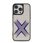 Spiky grey X purple yellow sparkles iPhone 16 Pro Max Black Case