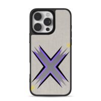 Spiky grey X purple yellow sparkles iPhone 16 Pro Max Black Case