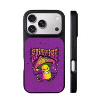 Spitfire neon evil psychedelic mushroom iPhone 17 Pro Max Black Case