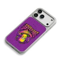 Spitfire neon evil psychedelic mushroom iPhone 17 Pro Max Electroplated Silver Case2