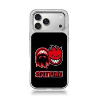 Spitfire two red fire devil logos iPhone 17 Pro Max Electroplated Silver Case1