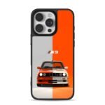 Split color BMW M3 E30 vintage car iPhone 16 Pro Max Black Case