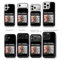 Split Doflamingo One Piece art Chris Brown Phone Case Black Electroplated Silver For Iphone 11 To 17
