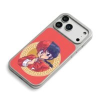 Split Ranma chinese anime art iPhone 17 Pro Max Electroplated Silver Case2