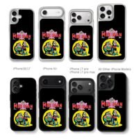 SpongeBob Mermaid Man Barnacle Boy Chris Brown Phone Case Black Electroplated Silver For Iphone 11 To 17