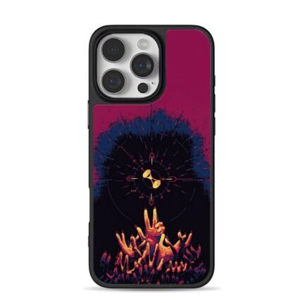 Spooky pixel sniper scope hands art iPhone 16 Pro Max Black Case