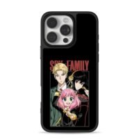 Spy Family Anya Loid Yor anime trio iPhone 16 Pro Max Black Case